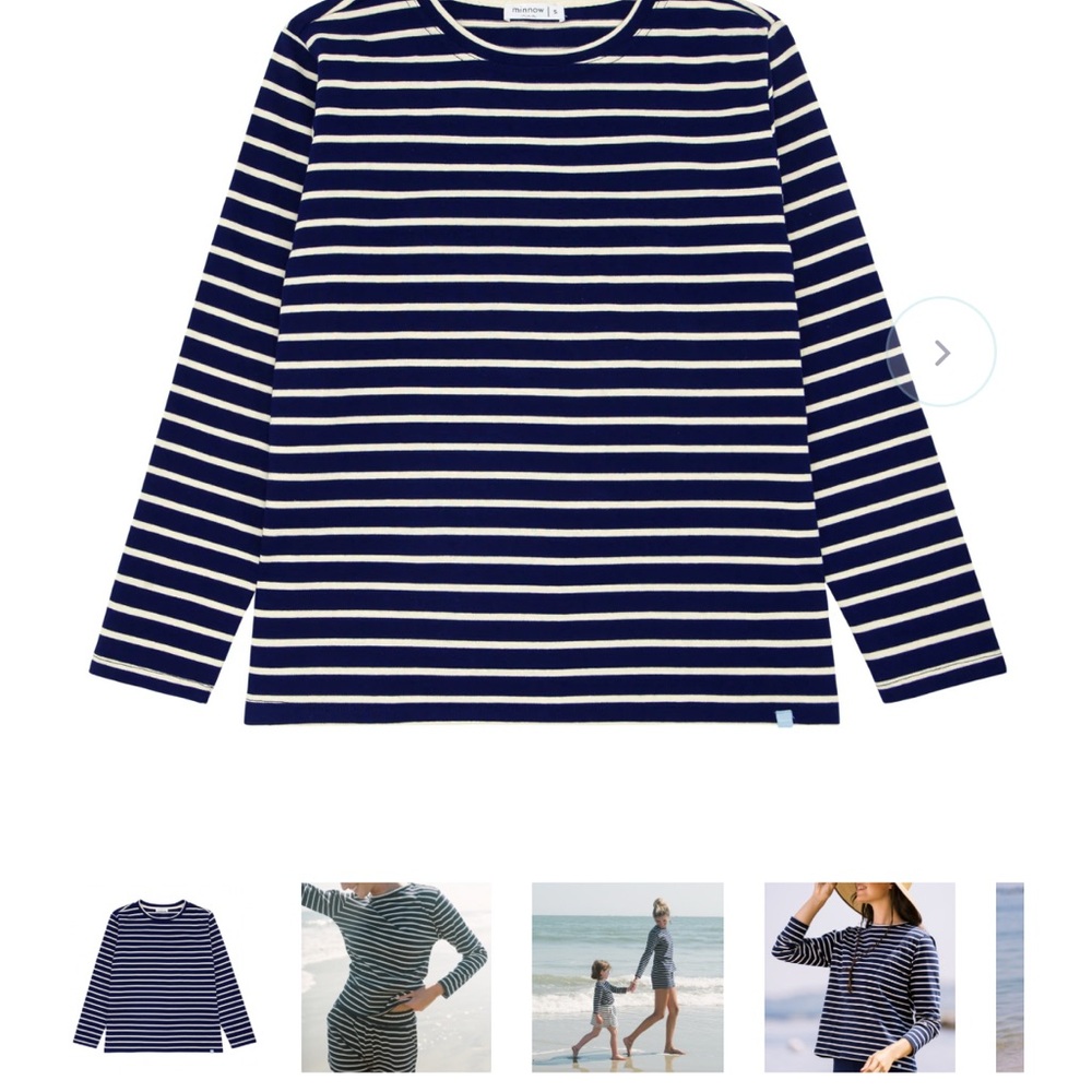 Minnow Classic Navy and White Striped Long Sleeve Tee - two available!